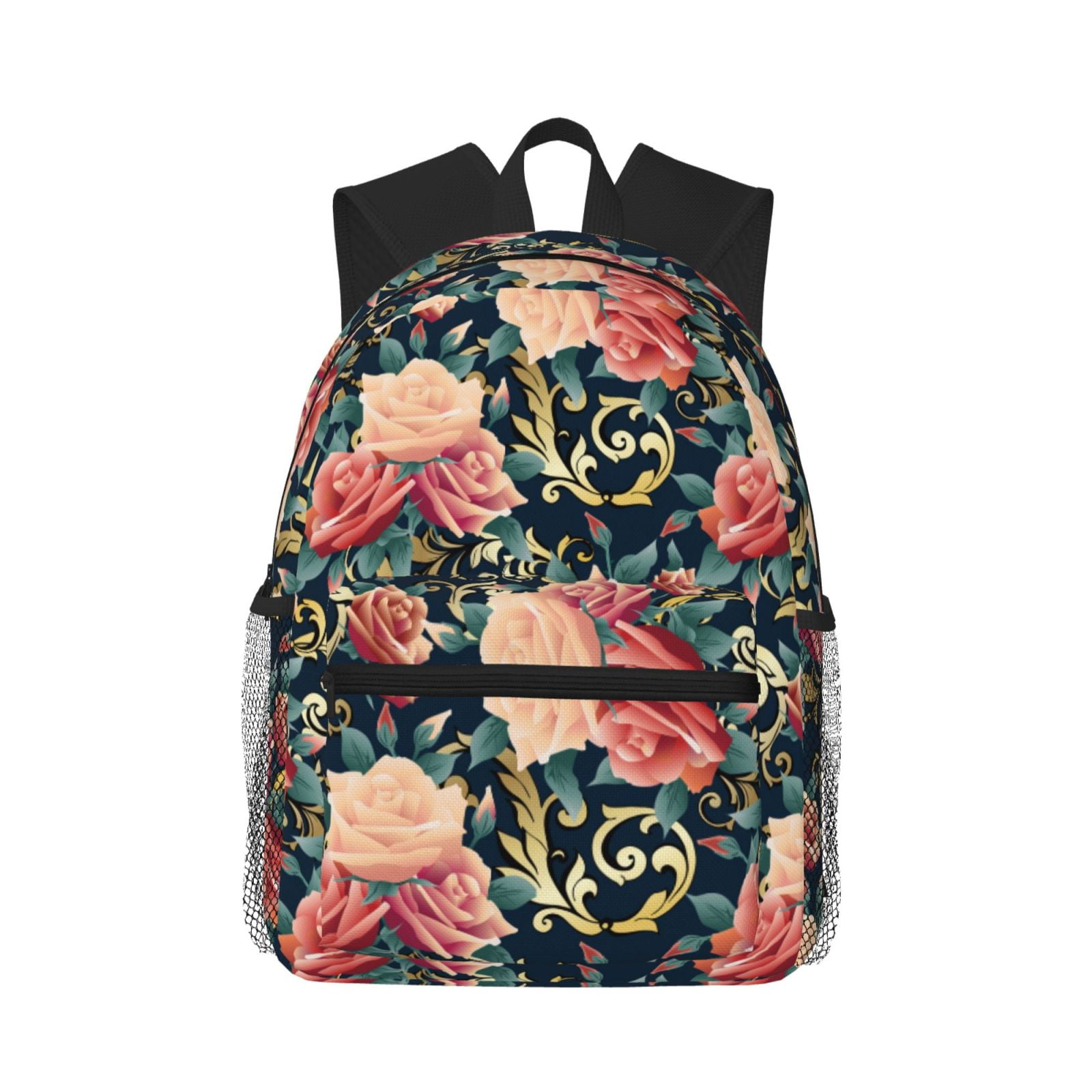 Travel Laptop Backpack For Women And Men, Rose Flowers Texture Computer ...