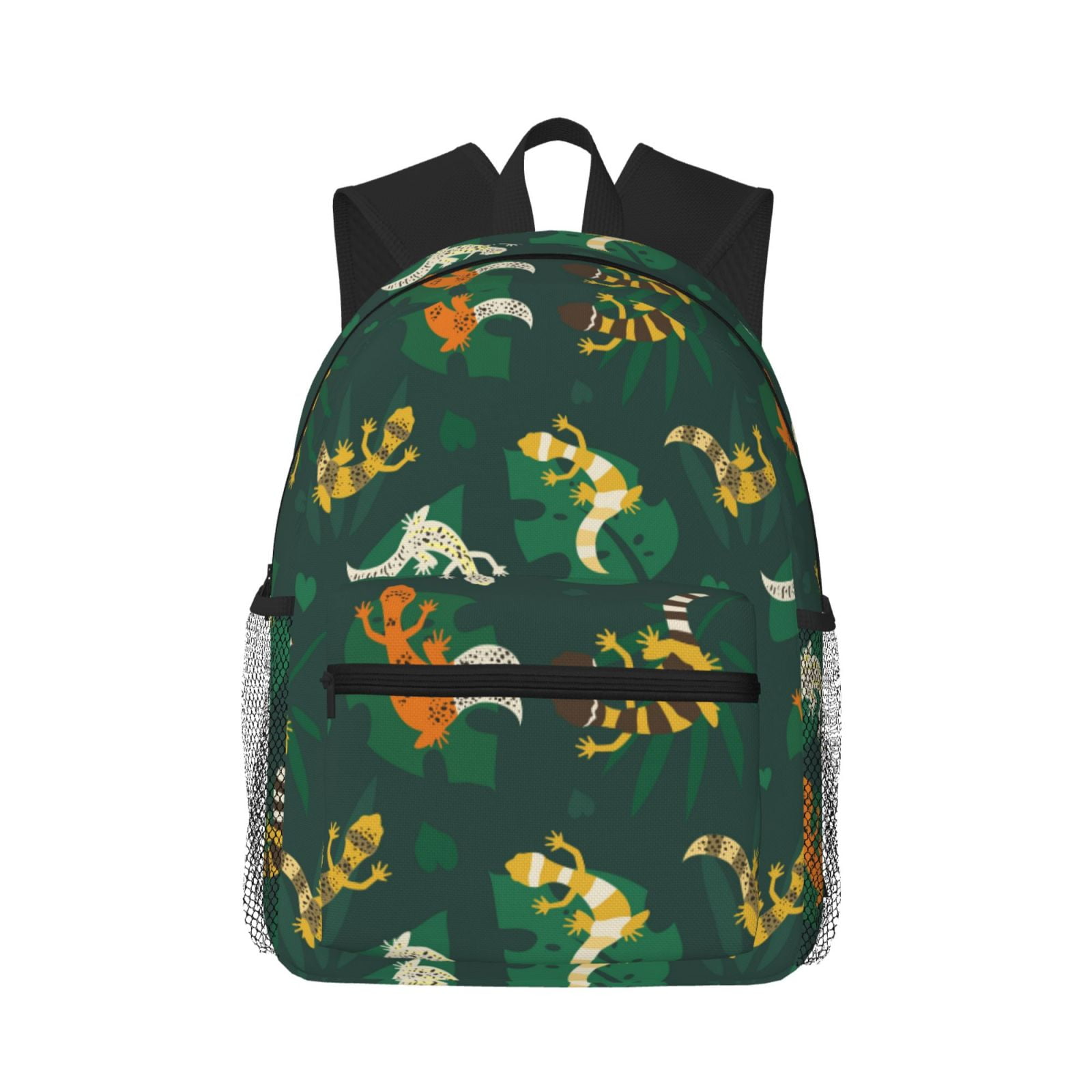 Travel Laptop Backpack For Women And Men, Striped Cute Lizard Gecko ...