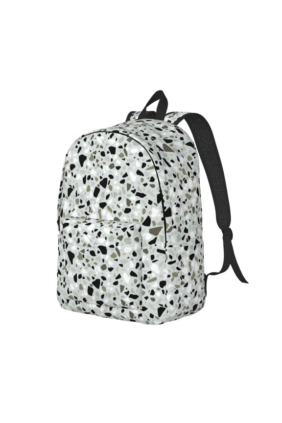Travel Laptop Backpack - Gray Marble pattern Lightweight Canvas Backpack, Wear Resistant Computer Backpack Bag Fit {sizeName} Laptop for Men Women with Adjustable Padded Shoulder Straps
