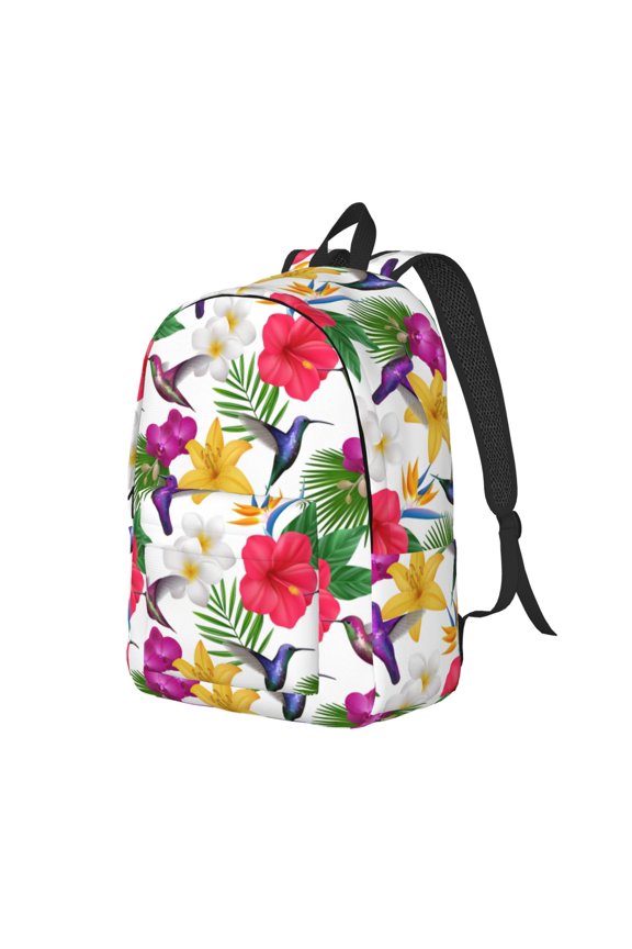 Travel Laptop Backpack - Hummingbird No.J91 Lightweight Canvas Backpack, Wear Resistant Computer Backpack Bag Fit {sizeName} Laptop for Men Women with Adjustable Padded Shoulder Straps