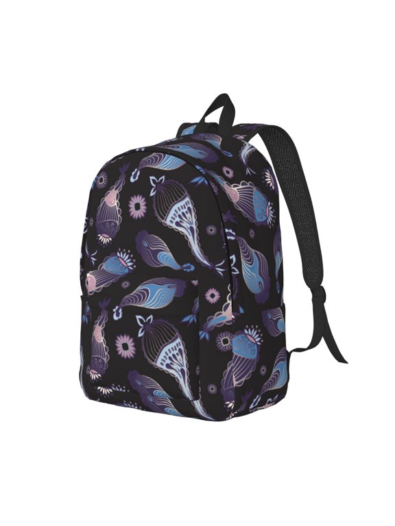 Travel Laptop Backpack - Jellyfish Tentacle Lightweight Canvas Backpack, Wear Resistant Computer Backpack Bag Fit {sizeName} Laptop for Men Women with Adjustable Padded Shoulder Straps