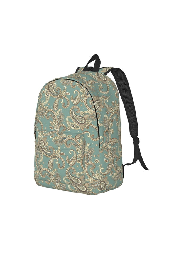 Travel Laptop Backpack - Paisley Pattern No.9071 Lightweight Canvas Backpack, Wear Resistant Computer Backpack Bag Fit {sizeName} Laptop for Men Women with Adjustable Padded Shoulder Straps