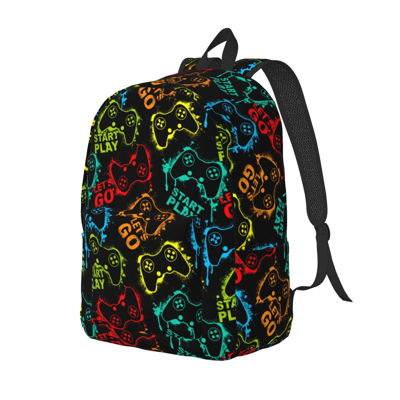 Travel Laptop Backpack - Play Game Start Lightweight Canvas Backpack, Wear Resistant Computer Backpack Bag Fit {sizeName} Laptop for Men Women with Adjustable Padded Shoulder Straps