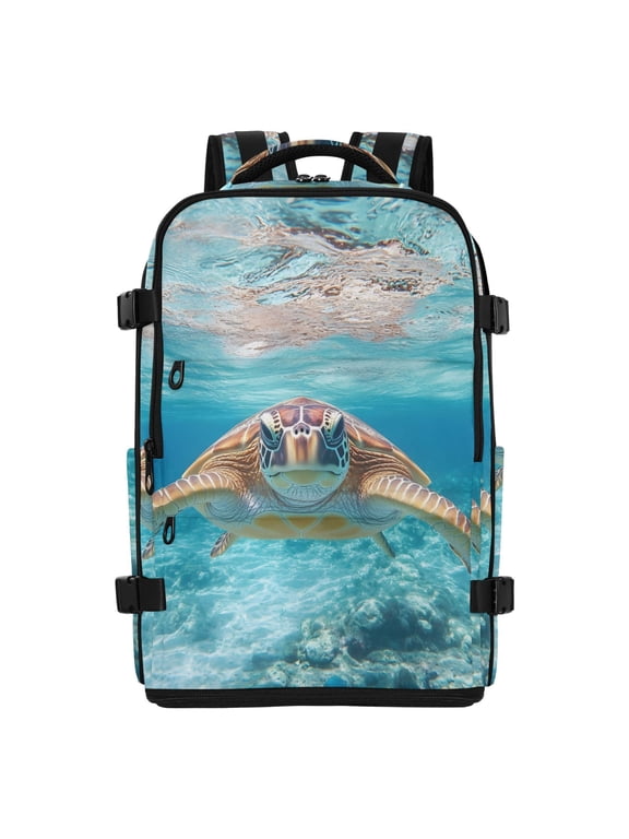 Travel Laptop Backpack Sea Turtle Water Resistant 20L Large Capacity Bookbag with Traveling Fits 17 inch Laptop Compartments