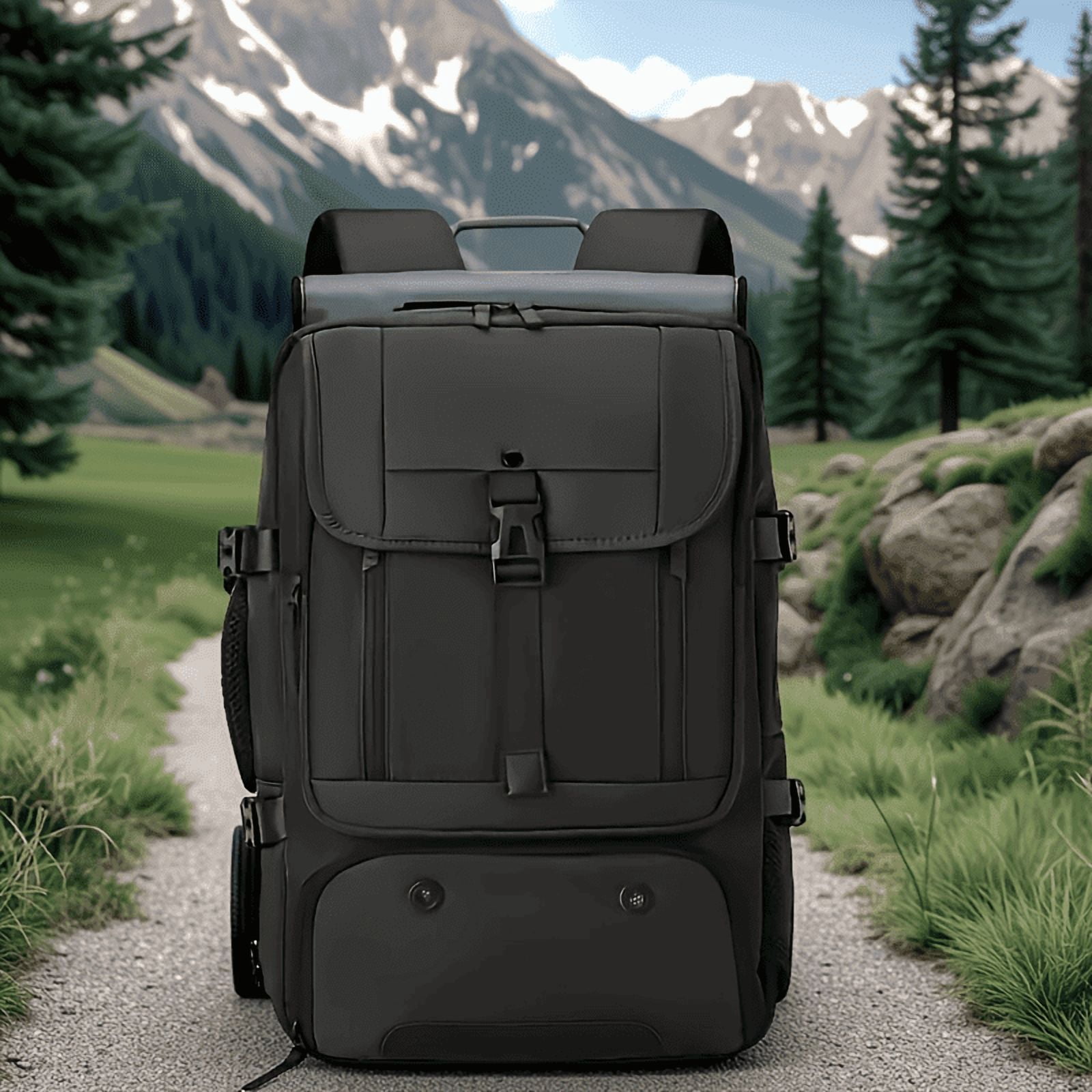 Travel Laptop Backpack with Separate Shoe Compartment - Large Capacity Water Resistant Oxford School Bag, Durable Business & Gym Daypack for Men Women, Black