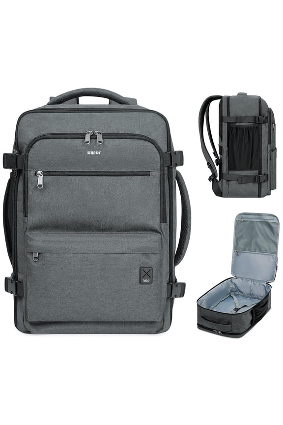 17 Inch Laptop Backpack Travel Backpacks Carry on Daypack for Men Women for Spirit Airlines Personal Item Bag 18x14x8 with Wet Pocket, 32L, Grey