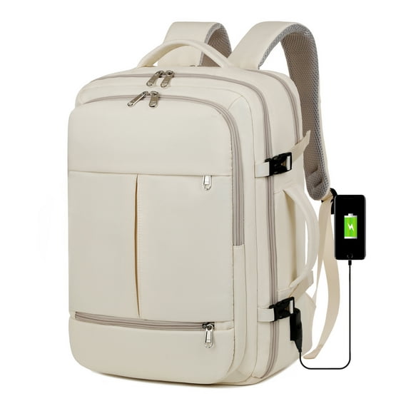 Travel Laptop Backpack Women, 15.6 Inch Anti Theft Laptop Backpack with USB Charging Port, Casual Daypack College Bookbag Computer Backpack for Work