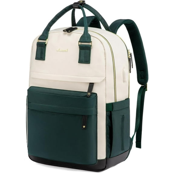 Travel Laptop Backpack Women, 17.3 Inch Anti-theft Laptop Bag with USB Port, Fashion Waterproof Computer Backpacks Teacher Nurse Backpack Purse for College Work