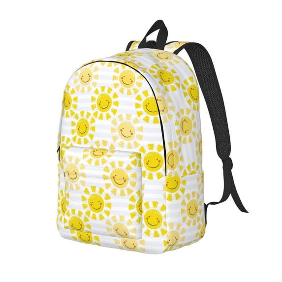 Travel Laptop Backpack - Yellow Sun Lightweight Canvas Backpack, Wear Resistant Computer Backpack Bag Fit {sizeName} Laptop for Men Women with Adjustable Padded Shoulder Straps
