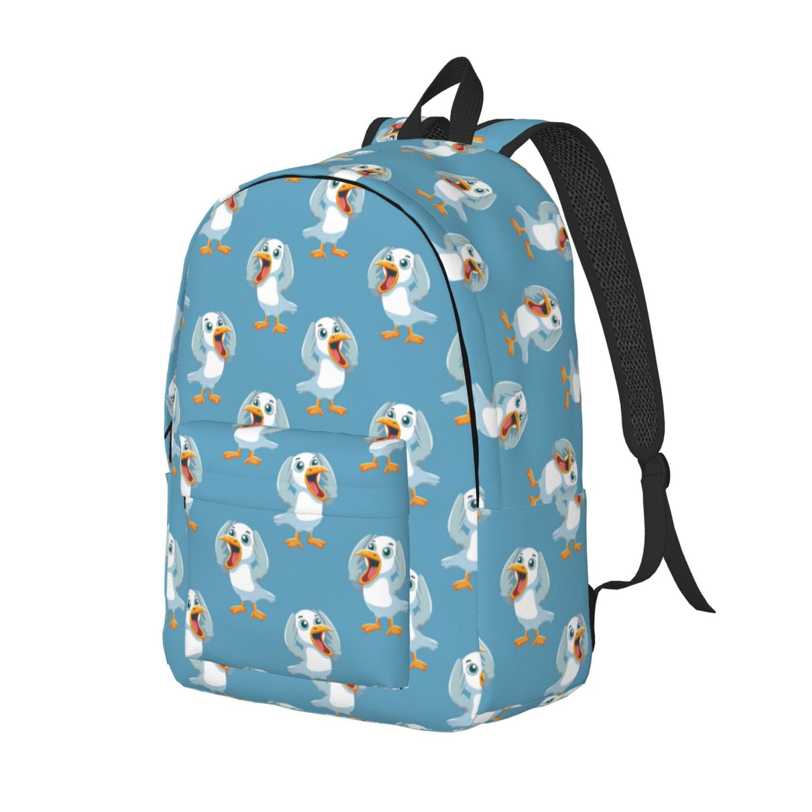Travel Laptop Backpack - cartoon Seagull Lightweight Canvas Backpack, Wear Resistant Computer Backpack Bag Fit {sizeName} Laptop for Men Women with Adjustable Padded Shoulder Straps