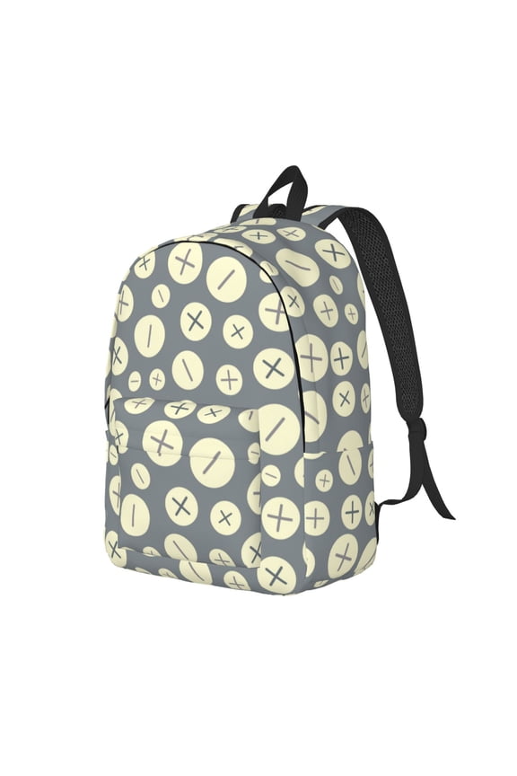 Travel Laptop Backpack - comical Math Symbol Print Lightweight Canvas Backpack, Wear Resistant Computer Backpack Bag Fit {sizeName} Laptop for Men Women with Adjustable Padded Shoulder Straps