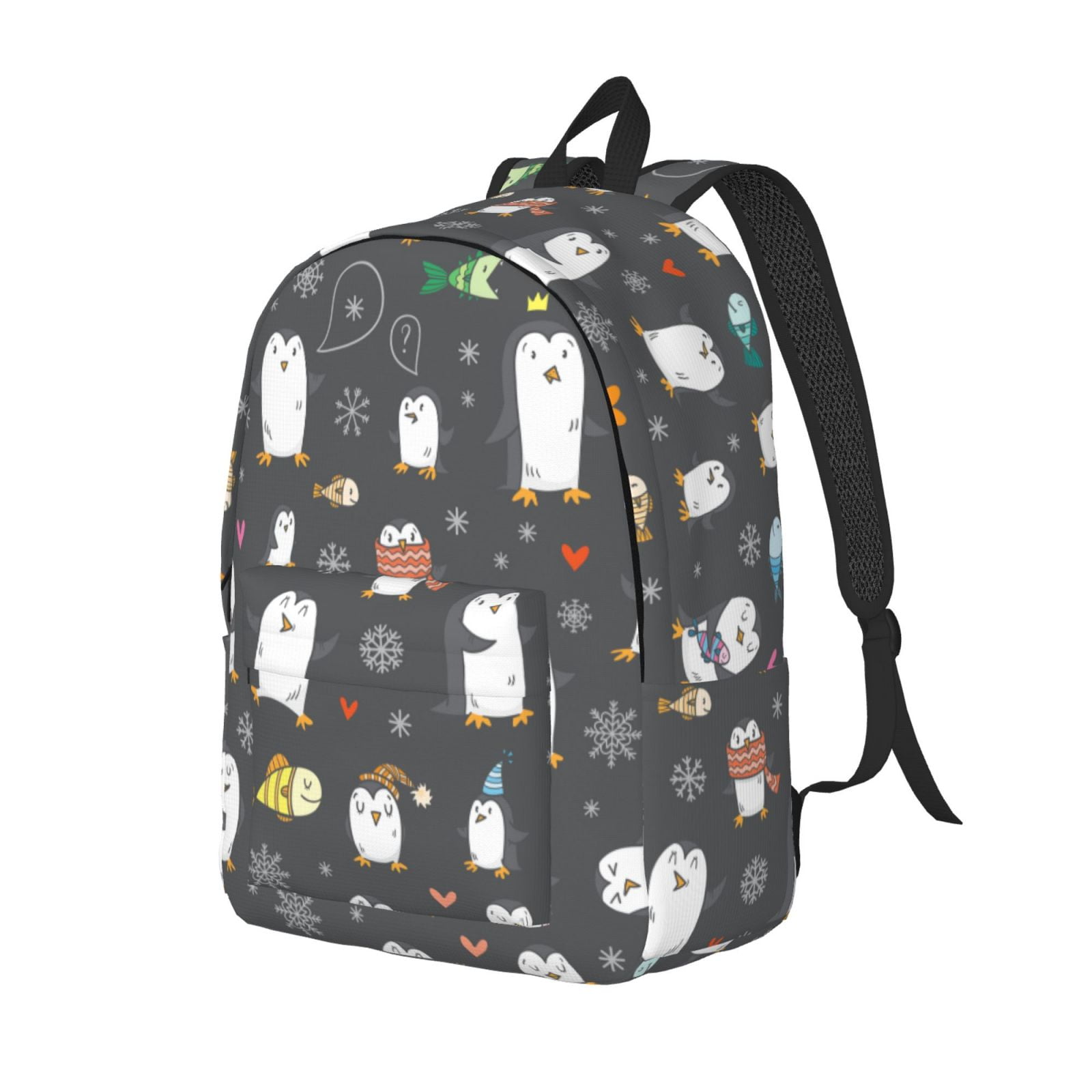 Travel Laptop Backpack - funny penguin Lightweight Canvas Backpack, Wear Resistant Computer Backpack Bag Fit {sizeName} Laptop for Men Women with Adjustable Padded Shoulder Straps