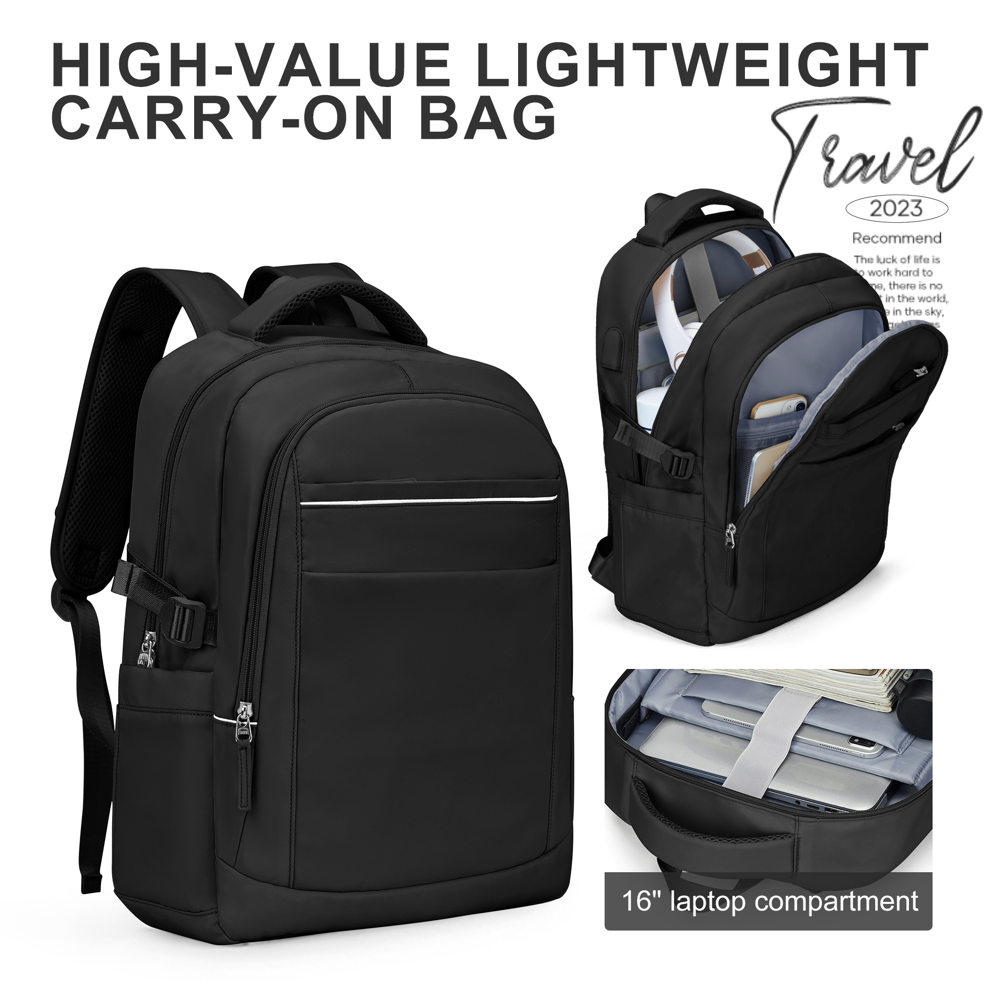 Lightweight School Bag Casual Daypack College Laptop Backpack for Men