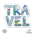 thumbnail image 1 of Travel Letters Cute - 8" Vinyl Sticker - For Car Laptop I-Pad - Waterproof Decal, 1 of 1
