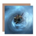 thumbnail image 1 of Travel Little World City Skyline Shanghai Clouds Greetings Card Plus Envelope Blank inside, 1 of 3