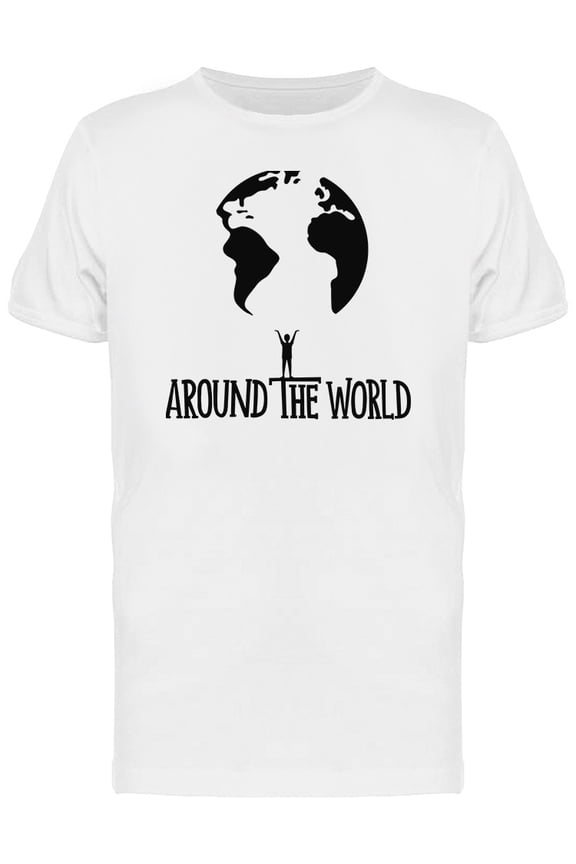 Travel Lover Around The World T-Shirt Men -Image by Shutterstock, Male x-Large