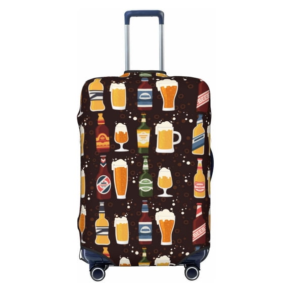 Travel Luggage Cover Protector - Beer Bottles1 Anti-Scratch Suitcase Covers Fits 18-32 Inch Luggage