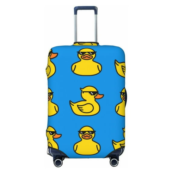 Travel Luggage Cover Protector - Cartoon Cute Duck With Glasses_A Anti-Scratch Suitcase Covers Fits 18-32 Inch Luggage