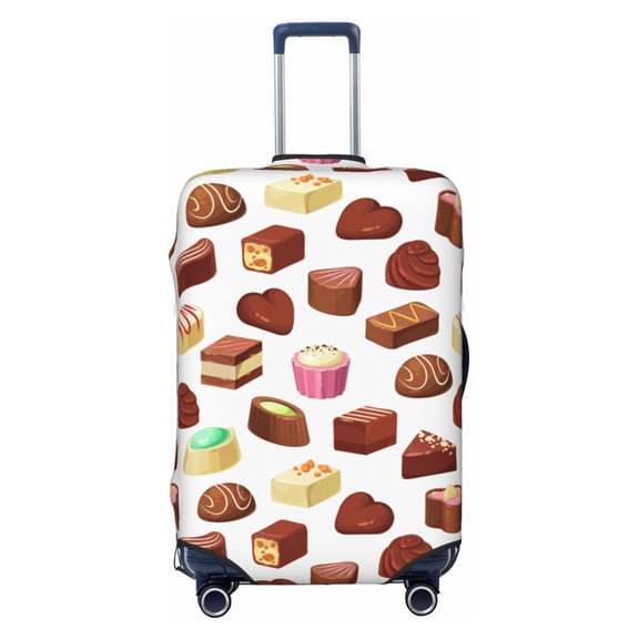 Travel Luggage Cover Protector - Chocolate Cake Print Anti-Scratch Suitcase Covers Fits 18-32 Inch Luggage