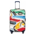 thumbnail image 1 of Travel Luggage Cover Protector - Colorful Abstract Bumper Cars Anti-Scratch Suitcase Covers Fits 18-32 Inch Luggage, 1 of 5