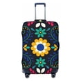 thumbnail image 1 of Travel Luggage Cover Protector - Colorful Mexican Flower Anti-Scratch Suitcase Covers Fits 18-32 Inch Luggage, 1 of 5