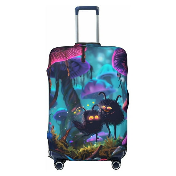 Travel Luggage Cover Protector - Cute Fuzzy Fantasy Creatures Anti-Scratch Suitcase Covers Fits 18-32 Inch Luggage