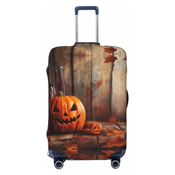 Travel Luggage Cover Protector - Halloween Pumpkin Beer A Anti-Scratch Suitcase Covers Fits 18-32 Inch Luggage