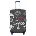 thumbnail image 1 of Travel Luggage Cover Protector - I Love Coffee Anti-Scratch Suitcase Covers Fits 18-32 Inch Luggage, 1 of 5