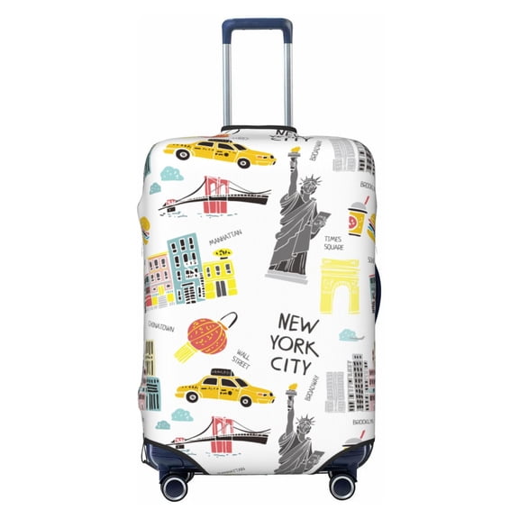 Travel Luggage Cover Protector - New York Anti-Scratch Suitcase Covers Fits 18-32 Inch Luggage