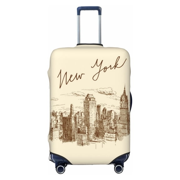 Travel Luggage Cover Protector - New York Anti-Scratch Suitcase Covers Fits 18-32 Inch Luggage