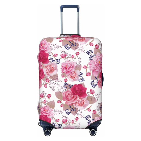 Travel Luggage Cover Protector - Peonies and roses Anti-Scratch Suitcase Covers Fits 18-32 Inch Luggage