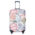 thumbnail image 1 of Travel Luggage Cover Protector - Postmark Pattern newyork Anti-Scratch Suitcase Covers Fits 18-32 Inch Luggage, 1 of 5