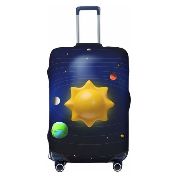 Travel Luggage Cover Protector - Solar System Anti-Scratch Suitcase Covers Fits 18-32 Inch Luggage