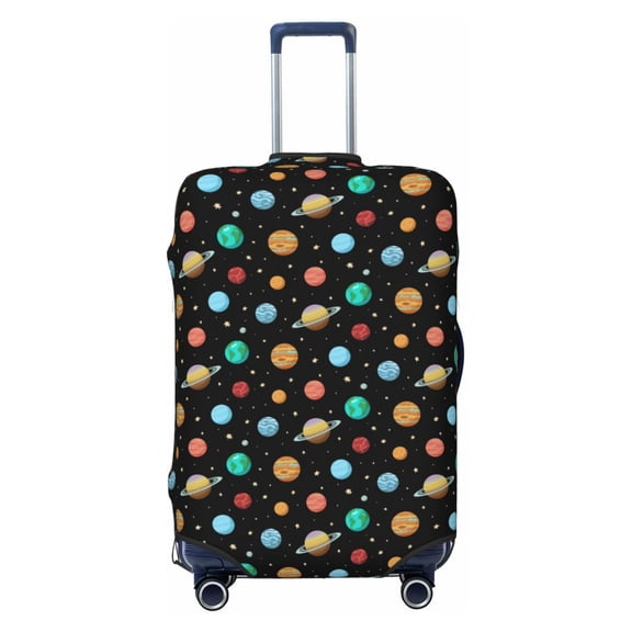 Travel Luggage Cover Protector - Solar System Planets Space Anti-Scratch Suitcase Covers Fits 18-32 Inch Luggage