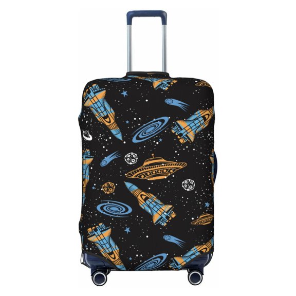 Travel Luggage Cover Protector - Space rocket A Anti-Scratch Suitcase Covers Fits 18-32 Inch Luggage