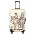 thumbnail image 1 of Travel Luggage Cover Protector - Two Cowboys Riding Horses In The Desert Anti-Scratch Suitcase Covers Fits 18-32 Inch Luggage, 1 of 5