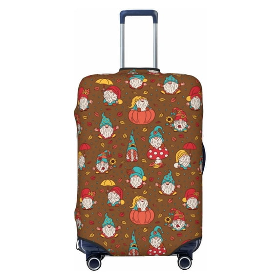 Travel Luggage Cover Protector - cute gnome Pumpkin Anti-Scratch Suitcase Covers Fits 18-32 Inch Luggage