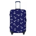 thumbnail image 1 of Travel Luggage Cover Protector - white anchors navyblue cute Anti-Scratch Suitcase Covers Fits 18-32 Inch Luggage, 1 of 5