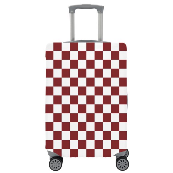 Travel Luggage Cover Red Checkerboard Suitcase Cover Elastic Anti Scratch Baggage Covers Classic Squares Plaid Luggage Covers Protector for Travel Universal Fit 19-21 Inch Carry on Luggage