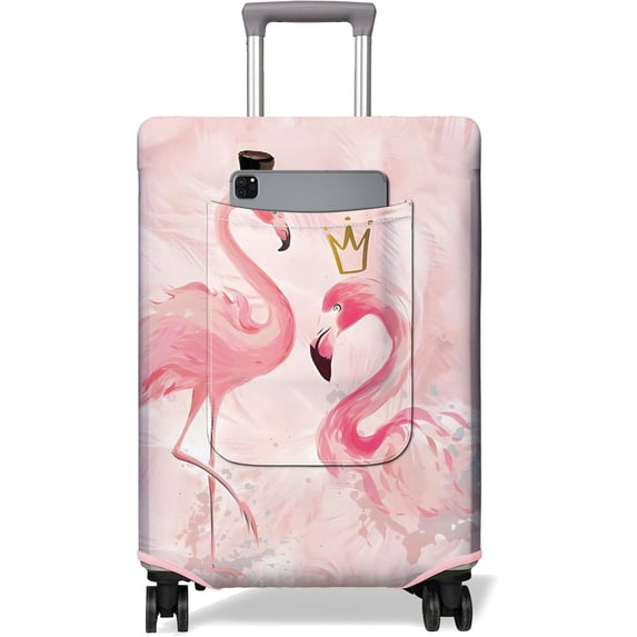 Travel Luggage Cover Suitcase Girl Protector Storage Fits 18-32 Inch Luggage Flower Luggage Protector Wheel Covers Patterned Travel with Pocket Elastic Luggage Anti-scratch Suitcase Cover M