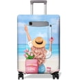 thumbnail image 1 of Travel Luggage Cover Suitcase Girl Protector Storage Fits 18-32 Inch Luggage Flower Luggage Protector Wheel Covers Patterned Travel with Pocket Elastic Luggage Anti-scratch Suitcase Cover XL, 1 of 6