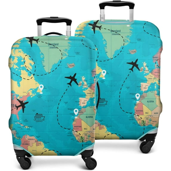 Travel Luggage Cover Suitcase Protector Fits 18-32 Inch Luggage Wheel Covers Patterned Travel Related Items Flower Luggage Protector Elastic Luggage Anti-scratch Suitcase Cover XL