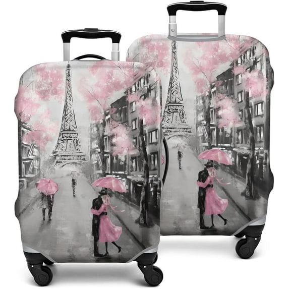 Travel Luggage Cover Suitcase Protector Fits 18-32 Inch Luggage Wheel Covers Patterned Travel Related Items Flower Luggage Protector Elastic Luggage Anti-scratch Suitcase Cover S