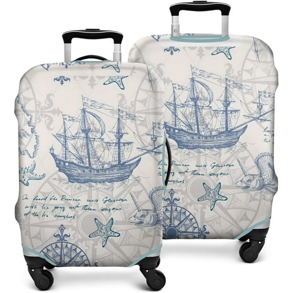 Travel Luggage Cover Suitcase Protector Fits 18-32 Inch Luggage Wheel Covers Patterned Travel Related Items Flower Luggage Protector Elastic Luggage Anti-scratch Suitcase Cover XL