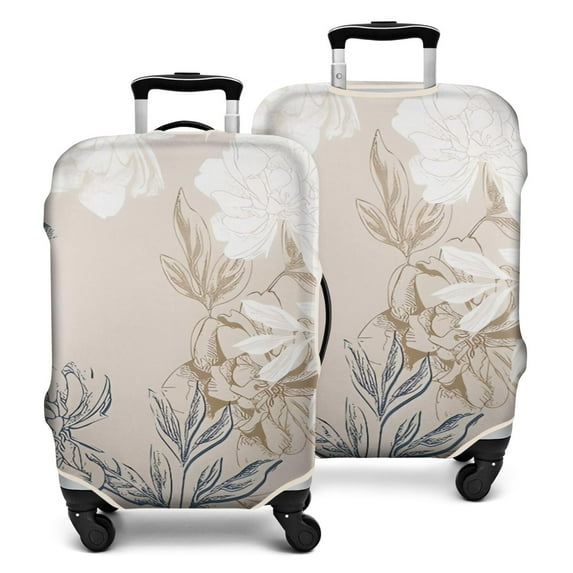 Travel Luggage Cover Suitcase Protector Fits 18-32 Inch Luggage Wheel Covers Patterned Travel Related Items Flower Luggage Protector Elastic Luggage Anti-scratch Suitcase Cover