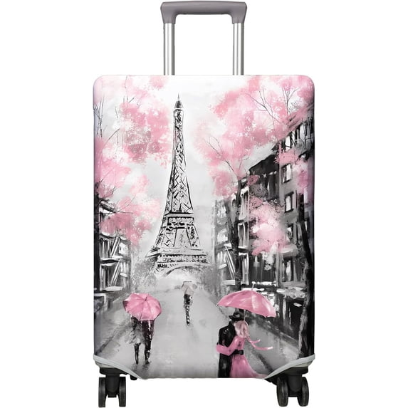 Travel Luggage Cover Suitcase Protector Fits 18-32 Inch Luggage Wheel Covers Patterned Travel Related Items Flower Luggage Protector Elastic Luggage Anti-scratch Suitcase Cover L
