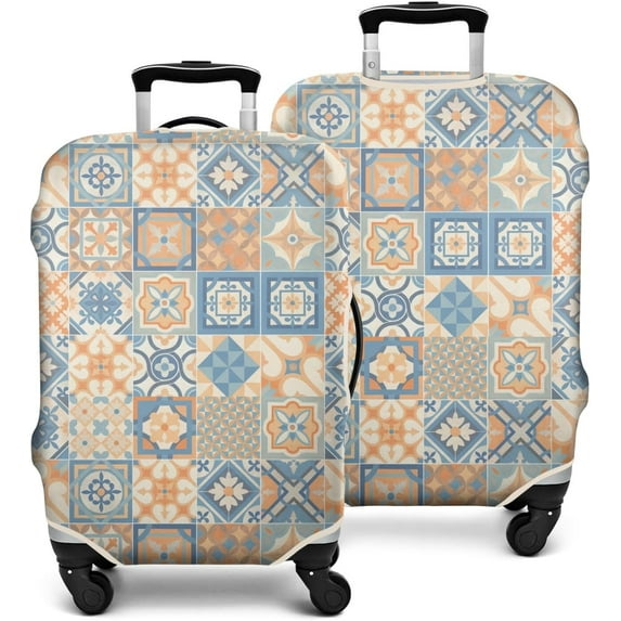 Travel Luggage Cover Suitcase Protector Fits 18-32 Inch Luggage Wheel Covers Patterned Travel Related Items Flower Luggage Protector Elastic Luggage Anti-scratch Suitcase Cover M