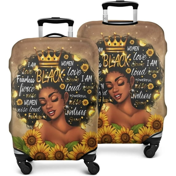 Travel Luggage Cover Suitcase Protector Fits 18-32 Inch Luggage Wheel Covers Patterned Travel Related Items Flower Luggage Protector Elastic Luggage Anti-scratch Suitcase Cover S