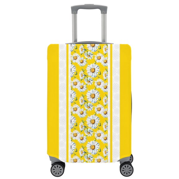 Travel Luggage Cover Yellow Daisy Suitcase Cover Elastic Anti Scratch Baggage Covers Watercolor Flowers Luggage Covers Protector for Travel Accessories Universal Fit 29-32 Inch Carry on Luggage