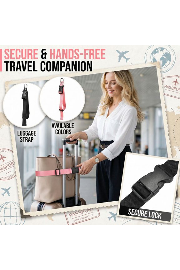 Travel Luggage Fixed Strap External Backpack Strap With Release Buckle Portable Travel Bag Security Belt Luggage Connector Holder